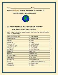 Johnson to declare national hispanic heritage week for the week including the 15th and 16th of september. Hispanic Heritage Month A Geography Quiz By House Of Knowledge And Kindness