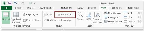 How To Show Or Hide Formula Bar In Excel