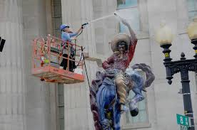 Colorful Cowboy Gets Some High Tech Tlc Smithsonian Insider See more ideas about fiberglass, sculpture, sculptures. colorful cowboy gets some high tech tlc
