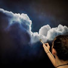 To make that happen, i use lightly thinned white paint for these. Image Could Contain One Or More People Clouds And Sky Clouds Image People Sky Paint Clouds Cloud Painting Cloud Painting Acrylic