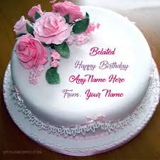 Belated Happy Birthday Cake Images With Name Edit Tmnt Cakes Ideas Coolest Teenage Mutant Ninja Turtles Cake Photos And Tips Tmnt Birthday In 2020 Birthday Cake Writing Happy Birthday Cakes For Women 80 Birthday Cake