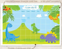 Dinosaur Reward Chart Toddler Reward Chart Reward Chart