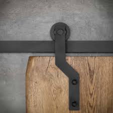 Surface:brushed satin suitable for door thickness 1 3/8~1 3/4. Single Barn Door Hardware Black Wall Mounted Oldstyl Eu