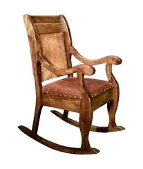 Traditional Rocking Chair Wood Frame With Leather Or Cowhide Seat Rocking Chair Traditional Rocking Chairs Rustic Furniture