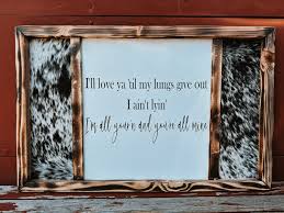 Customizable Genuine Cowhide Sign/western Sign/ Handmade Sign