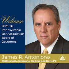 We would like to welcome James R. Antoniono to our 2025-2026 PBA Board of  Governors. James assumed the role of PBA President-Elect. Welcome, James!
