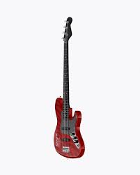 Bass Guitar Mockup Half Side View In Object Mockups On Yellow Images Object Mockups Mockup Free Psd Mockup Free Download Free Psd Mockups Templates