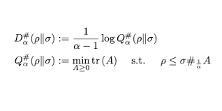 F (ab) = cos(23 det(ab)) − 7 tr(ab). Defining Quantum Divergences Via Convex Optimization Quantum