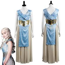 La jeune femme a d'abord eu droit à une tenue de dothraki, avant de la troquer pour sa robe bleue de reine. Got Game Of Thrones Daenerys Targaryen Dany Robe Carnaval Adulte Femme Cosplay Costume Aliexpress