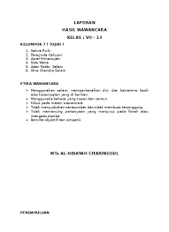 Adakalanya kita harus melakukan wawancara dengan pedangan saat kita membutuhkan informasi tentang hal hal yang berhubungan dengan komoditi perdagangan seperti kenaikan harga barang jumlah permintaan pembeli dll. Top Pdf Laporan Hasil Wawancara Dengan Pedagang 123dok Com