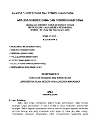 Doc Analisa Sumber Dana Dan Penggunaan Dana Nur Holiah Academia Edu
