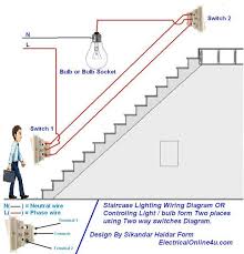 Cable d (fig 2) is a three core and earth, this is the '3 wire control' that links the two light switches together. Wiring Diagram For A Two Way Switch