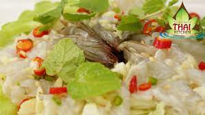 Add in shrimp, cilantro, almonds, and water chestnuts. Thai Prawn Shrimp Cooked In Lime Juice Salad Recipe Youtube