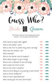 Guess Who Bridal Shower Game Floral Wedding Shower Games Etsy Bridal Shower Games Engagement Party Games Couple Wedding Shower