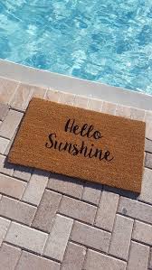 Hello Sunshine Doormat Summer Doormat Summer Decor Welcome Mat Hello Beautiful Porch Decor Summer Doormat Summer Decor Door Mat