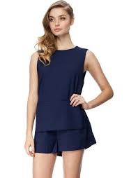 Inner Light Navy Blue Playsuit Australia Qld Blue Playsuit Light Navy Blue Playsuit