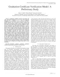 Pdf Graduation Certificate Verification Model A Preliminary Study Verify official transcript of records. graduation certificate verification