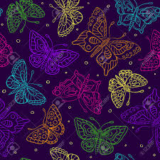 Patron Sin Fisuras Con Brillantes Mariposas Contorno Vector De Dibujos Animados De Fondo Ilustraciones Vectoriales Clip Art Vectorizado Libre De Derechos Image 34203276 Comenta y comparte nuestro aporte de mariposas hermosas con moviento. patron sin fisuras con brillantes mariposas contorno vector de dibujos animados de fondo