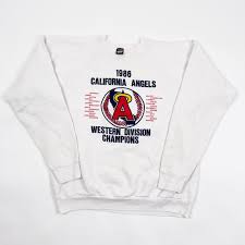 Vintage 1986 California Angels Crewneck Sweatshirt Mens Etsy