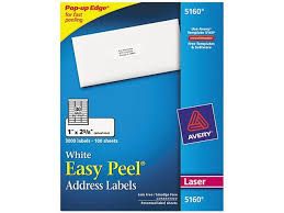 Template for labels 5160 beautiful 15 elegant template for labels. Avery Easy Peel Address Labels Sure Feed Technology Permanent Adhesive 1 X 2 63 3 000 Labels 5160 Newegg Com