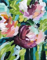 New Abstract Flower Paintings How To Paint Loose Abstract Flowers Painting Tutorial Abstract Flower Painting Abstract Flowers Flower Painting Classes