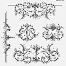 For some reason edwardian clothes intimidate me. 4 Designer Victorian Style Decorative Patterns Vector Material Ornament Rococo Edelstenen