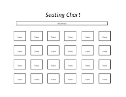 free printable vertical classroom seating chart template