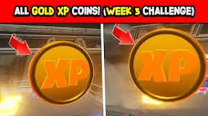 Fortnite xp tokens (aka xp coins) are located all over the place in chapter 2, and collecting them gives you an automatic xp boost, helping you raise your battle pass level blue fortnite xp tokens are unique. All 10 Xp Coins Locations Fortnite Season 3 Week 3 Gold Xp Coins Gold Is The Greatest Youtube