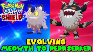 Evolving Galarian Meowth To Perrserker In Pokemon Sword Shield Youtube It evolves into galarian persian starting at level 28.