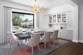 Since we have created a list with a variation of styles. Glossy Black Dining Table With Red And Gray Chairs Transitional Dining Room