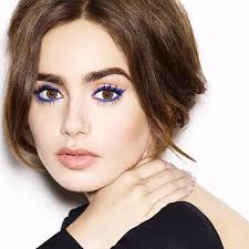 New work with my gorgeous Lily Collins for Lancôme using Drama Liqui Pencil  liner in the amazing 'Cote d'Azur' blue shade #makeupbyLisaEldridge photo  by #nicobustos styling #ludivinepoiblanc hair #nicolaclarkecolour
