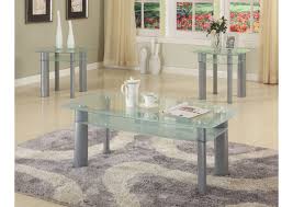 Gold/glass medium round glass coffee table set with nesting tables. White 3 Piece Glass Top Coffee Table Set Shoppers World Flooring Furniture
