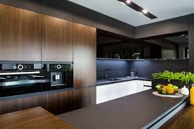 Clear glass backsplash over timber veneer to create this effect. Veneer Doors Gallery Aluminum Glass Cabinet Doors