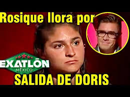 Rosique cries over Doris' departure. Exatón México