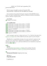 • se introduc in textul de lege precizari cu privire la perioada impozabila, pentru contribuabilii care se infiinteaza in cursul unui an fiscal si pentru situatia in procentul privind cheltuielile de sponsorizare creste de la 2% la 5% din baza de calcul a impozitului, stabilita de lege; Http Www Tnb Ro Uploads Tinymce Documente Legislatie Lege 20 20nr 20227 20cf 20consolidata Pdf