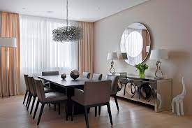 Mistura De Espelho Comum Prata E Moldura Com Espelho Bronzeado Decor Espelho Mirror Dining Room Dining Room Decor Dining Room Trends