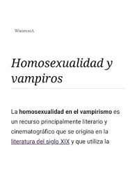 Juego macabro (una nueva forma de morir.) o el juego del miedo es una película estadounidense del 2004 dirigida por james wan y protagonizada por cary elwes, leigh whannell y danny glover. Calameo Homosexualidad Y Vampiros Wikipedia La Enciclopedia Libre