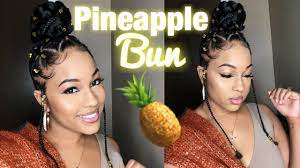 Follow Mocha378 For More Poppin Pins How To Bun With Braiding Hair Stylish Pineapple B Braided Hairstyles Updo Braided Bun Hairstyles Braided Hairstyles