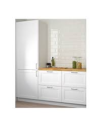 White shaker cabinets with matte black hardware. Ikea Axstad A New Cabinet Door Style White Shaker
