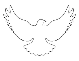 Image Result For Dove Symmetrical Outline Vogel Vorlage Schablonen Laubsage Vorlagen Weihnachten