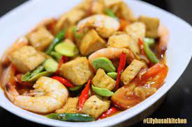 Spicy Tofu Prawn Tauco Udang Pete Resep Masakan Masakan Resep