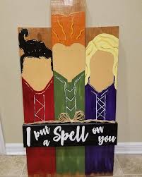 Hocus Pocus Outdoor Halloween Wood Sign Halloween Wood Signs Halloween Wood Crafts Halloween Outdoor Decorations