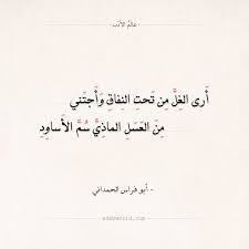 شعر أبو فراس الحمداني أرى الغل من تحت النفاق وأجتني عالم الأدب Beautiful Arabic Words Arabic Quotes Islamic Quotes