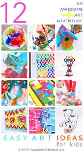 12 Easy Art Ideas For Kids Simple Art Easy Arts And Crafts Craft Projects For Kids