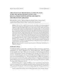 Commercial organizations may send an email to. Pdf The Effect Of Traditional Games Played With The Rules Intervention And Regulations In Developing Children S Motor Fitness Abilities