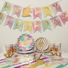 Maybe you would like to learn more about one of these? New Rainbow Gold Unicorn Theme Party Decorations For Kids Birthday Party Baby Shower Decoration Party Favors Wish