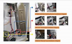 Samsung refrigerator load mode check list text list image above is the display for the load mode codes below display led r 1 location a fresh food fan high speed. Amazon Com 279838 3403585 3977767 3392519 Clothes Dryer Heating Element Kit For Whirlpool Kenmore Roper Maytag Estate Inglis Kitchenaid Crosley Amana Admiral Magic Chef Dryer Home Improvement