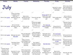 July Reading Calendar Reading Calendars Writing Planning Reading Club