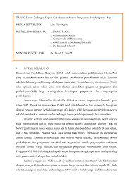 Sedangkan isi di dalam jurnal biasanya berupa artikel. 267795118 Kertas Cadangan Kajian Vle Final By Mohd Sabal Saripal Issuu
