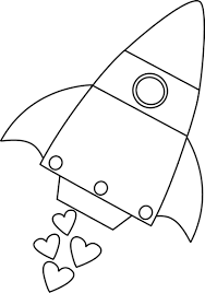Black And White Rocket Clipart Black And White Black And White Valentine S Day Rocket Printable Valentines Coloring Pages Planet Coloring Pages Valentine Coloring Pages